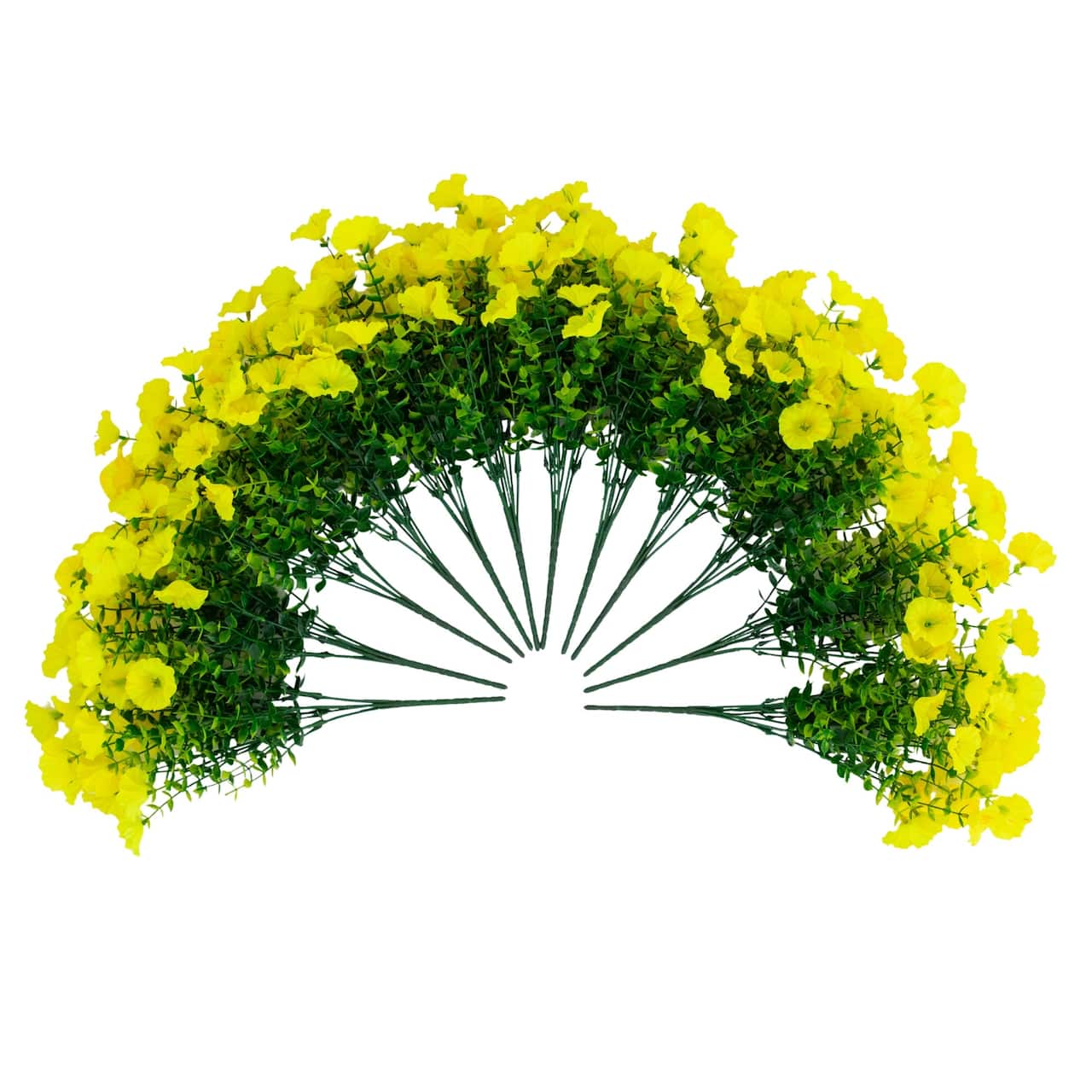 14" UV Resistant Artificial Morning Glory Bushes, 12ct.